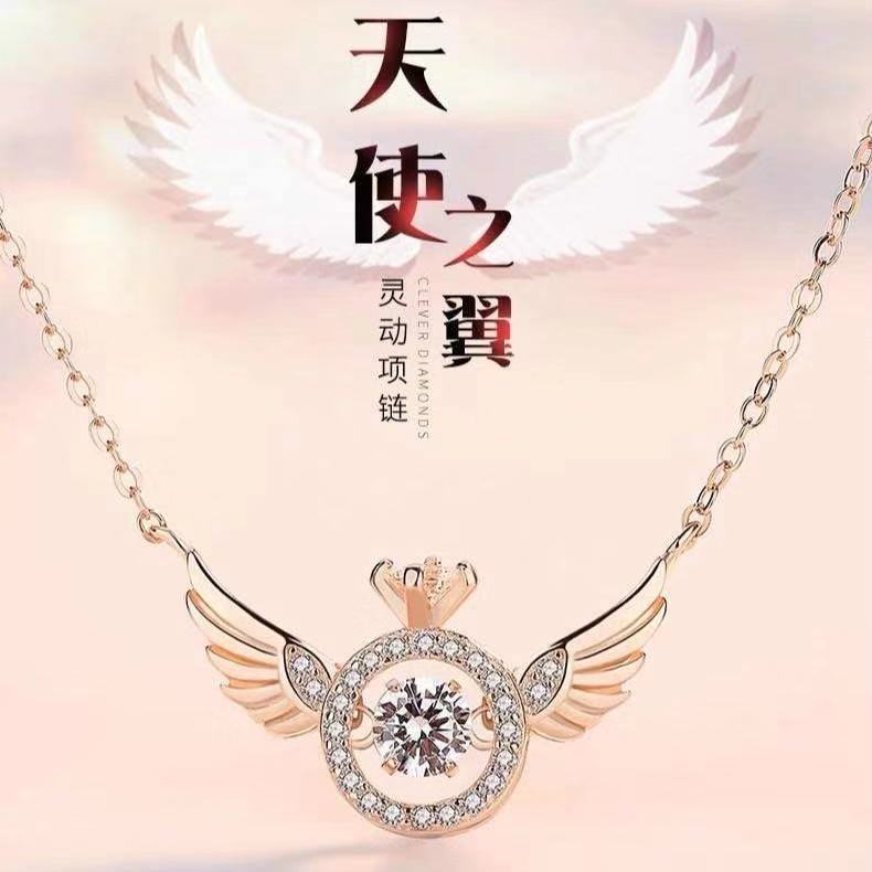 95 sterling silver necklace female ins clavicle pendant